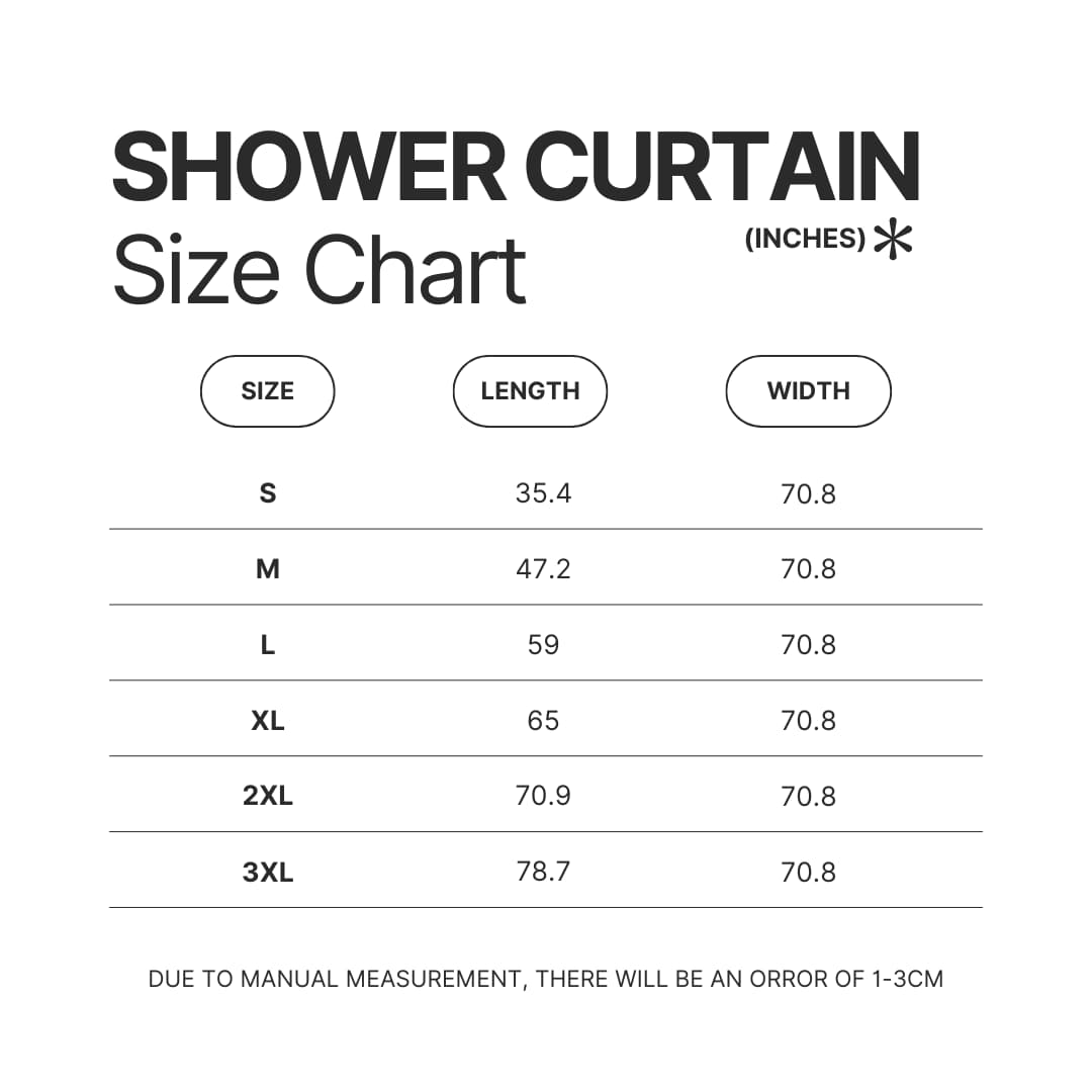 Shower Curtain Size Chart - Madoka Magica Store