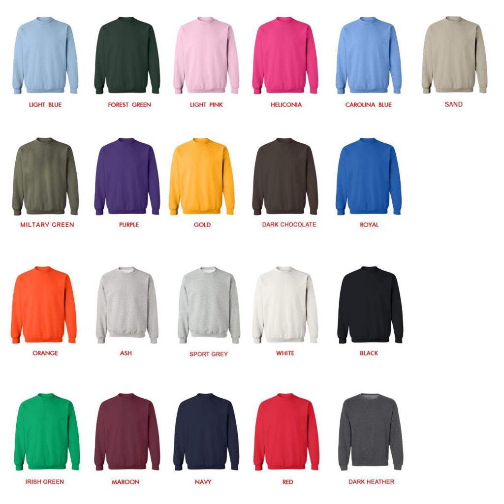 sweatshirt color chart - Madoka Magica Store