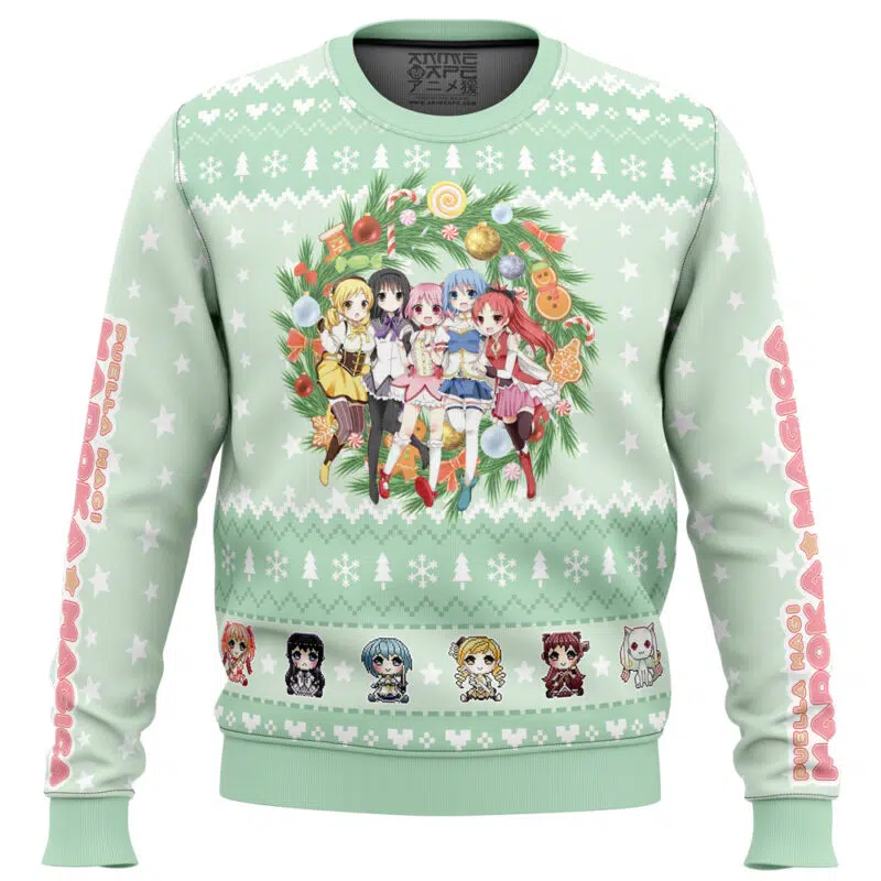 Magical Girls Puella Magi Madoka Magica Ugly Christmas Sweater 1