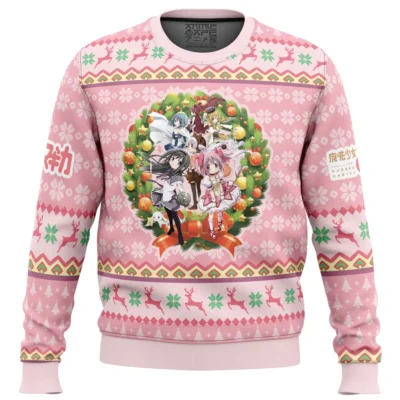 Christmas Magic Puella Magi Madoka Magica men sweatshirt FRONT mockup - Madoka Magica Store